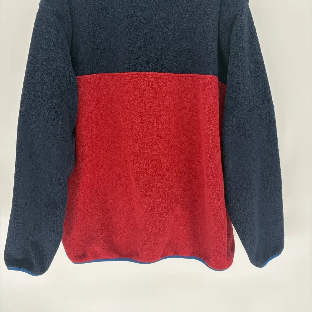 Rare 2018 Patagonia Synchilla Two Tone Snap T Red & Blue‎ Fleece Men XXL